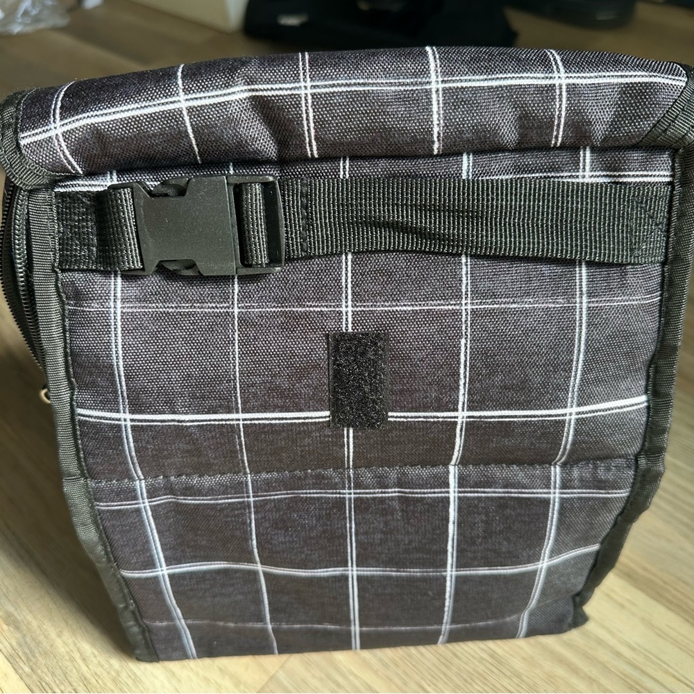 PackIt Black White Plaid Freezable Lunch Bag - Picture 3 of 8